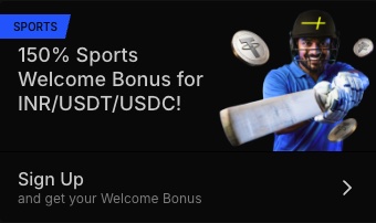 150% Sports Welcome Bonus for INR, USDT and USDC